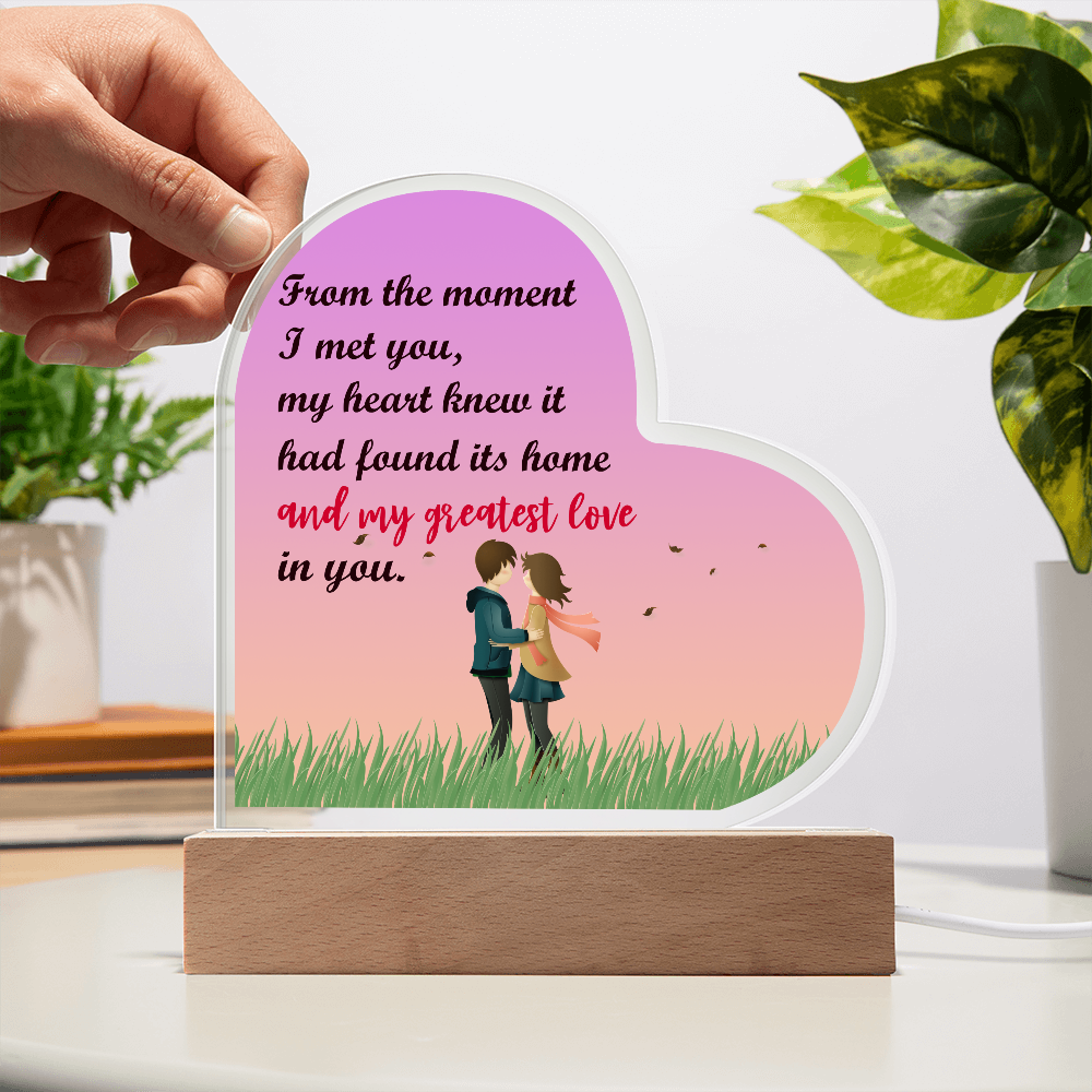 My greatest love heart acrylic, great loving gift for wives, fiancés or girlfriends. - ChicChickGifts.com