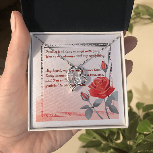 Forever Isn't Long Enough" Heart Necklace – A Symbol of Eternal Love - ChicChickGifts.com