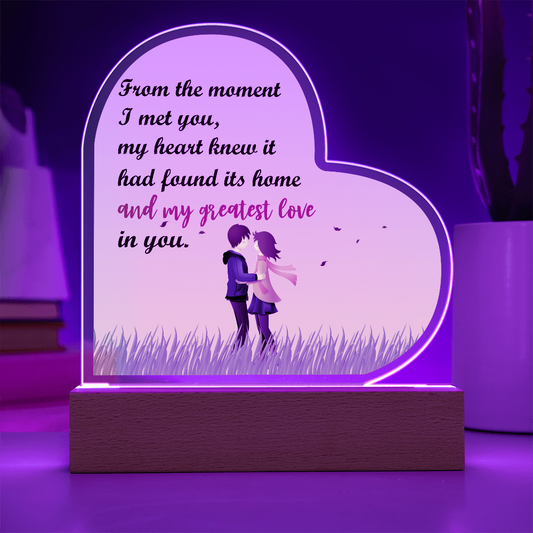 My greatest love heart acrylic, great loving gift for wives, fiancés or girlfriends. - ChicChickGifts.com